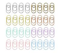 500pcs Metal Love Heart Paper Clips Gold Rose Mini Bookmark Ticket Photo Binder Patchwork Clip Office Supplies for Office Home(Mix-C)