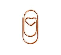 500pcs Metal Love Heart Paper Clips Gold Rose Mini Bookmark Ticket Photo Binder Patchwork Clip Office Supplies(Rose)