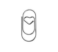 500pcs Metal Love Heart Paper Clips Gold Rose Mini Bookmark Ticket Photo Binder Patchwork Clip Office Supplies for Office Home(Silver)