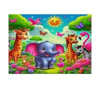500pcs Mini Puzzle for Family Elephant Giraffe Butterfly Challenging