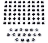 500pcs Mini Wiggle Googly Eyes with Self Adhesive Black White Round Sticky Wobbly Eyes Plastic Craft Eyes 5mm for Soft Doll Making Plush Crochet Stickers and DIY Crafts