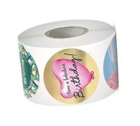 500Pcs Mother's Day Dealing Sticker 1Inch Flower Seal Sticker Wrapping Label for Envelope Card Mother's Day Card Removable