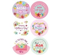 500Pcs Mother's Day Dealing Sticker 1Inch Flower Seal Sticker Wrapping Label for Envelope Card Mother's Day Decoration