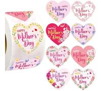 500Pcs Mother's Day Dealing Sticker 1Inch Flower Seal Sticker Wrapping Label for Envelope Card Mother's Day Decoration