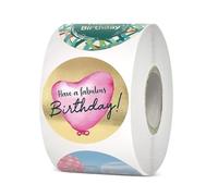 500Pcs Mother's Day Dealing Sticker 1Inch Flower Seal Sticker Wrapping Label for Envelope Card Mother's Day Decoration