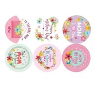 500Pcs Mother's Day Dealing Sticker 1Inch Flower Seal Sticker Wrapping Label for Envelope Card Mother's Day Card Removable
