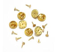 500pcs Nail Tie Tack Lapel Pin Back Clutch Scatter Butterfly Clasp Squeeze Round Pinch Clip Brooch Jewelry Crafts for Craft