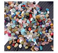 500pcs Natural Chip Stone Beads Multicolor 5mm to 8mm Irregular Gemstone Healing Crystal Loose Rocks Bead Hole Drilled DIY for Bracelet Jewelry Making Crafting