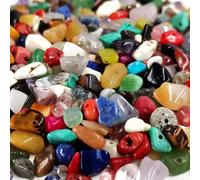 500pcs Natural Chip Stone Beads Multicolour 5-8mm Irregular Gemstone Beads Healing Crystal Loose Rocks Bead Hole Drilled for DIY Craft Bracelet Necklace Earrings Jewelry