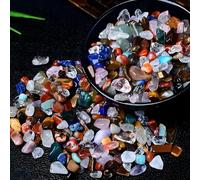 500Pcs Natural Crystal Chips Beads for Jewellery Making, 5-8mm Rainbow Colourful Gemstone Beads, Irregular Drilled Crystal Tumbled Chips for Bracelet Making, Crafting