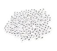 500Pcs Number Beads, 4 x 7mm Number 0-9 White Acrylic Number Beads, DIY Handmade Bead Jewelry Accessories for Craft Collection Jewellery Making