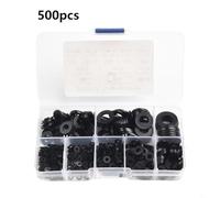500Pcs Nylon Flat Oring Seal Hose Gasket Repair Pack M2 to M10 for Fasteners in Electrical Connections and Mechanical Assemblies