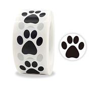 500pcs Paw Print Stickers Dog for Labels Sticker for Laptop Reward Paper Bags for Food Clear Front