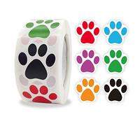 500pcs Paw Print Stickers Dog for Labels Sticker for Laptop Reward Paper Bags for Food Clear Front