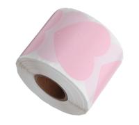 500pcs Pink Heart Thermal Printer Labels, Paper Adhesive Stickers | Universal Compatibility, Ribbon-free Printing, Stable Coating, Readable through Cold-chain Logistics, Exports