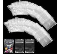 500PCS Plastic Seal Bags, Grip Seal Bags, Small Resealable Clear Plastic Bag, Poly Zip Lock Bags, Reusable, for Kitchen Storage, Jewellery, Drugs, Small Cookies and Sweets(6 * 4 cm)