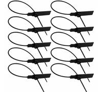 500Pcs Plastic Security Seals Green Suitcase Tag Ties Truck Seals Tamper-Proof Self-Locking Tags for Transport Storage Lagguage (Black)