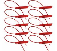 500Pcs Plastic Security Seals Green Suitcase Tag Ties Truck Seals Tamper-Proof Self-Locking Tags for Transport Storage Lagguage (Red)