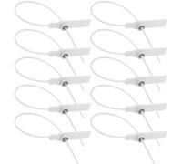 500Pcs Plastic Security Seals Green Suitcase Tag Ties Truck Seals Tamper-Proof Self-Locking Tags for Transport Storage Lagguage (White)