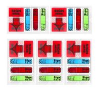 500pcs Please Sign Here Tabs, Arrow Signature Labels Stickers Adhesive Sign Here Decals Date Here Flags Message Index Post Flags for Documents Notebooks Home Office School Supplies (Color 2)