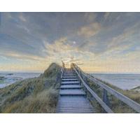 500pcs Puzzle for Adults Jigsaw Puzzles Hard Challenging Difficult Family Cool Large Boardwalk and Stairs Leading Through The Dunes to The Beach North Puzzles for Adults