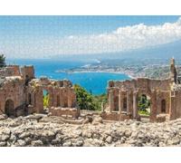 500pcs Puzzle for Adults Jigsaw Puzzles Hard Challenging Difficult Family Cool Large Tourist at The Ancient Theatre Taormina Sicily Italy Puzzles for Adults