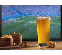 500pcs Puzzle for Adults Jigsaw Puzzles Hard Challenging Difficult Family Cool Large Watching The Soccer World Cup a Large Glass Beer Peanuts and Puzzles for Adults