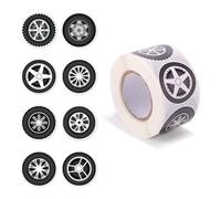 500pcs Racing Stickers, Self-Adhesive Car Tire Wheel Stickers for Racing Theme Party Decor Vehicles Helmets