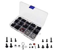 500pcs RC Car Screws Kits M3/M4/E Buckle/Shell Buckle/Screw Nuts/Hex Screws/Plugs RC Repair Tool Kit for HSP/Wltoys/Traxxa Scale RC Cars