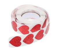 500pcs Red Copper Heart Stickers for Hands and Doors | Tanning Stickers, Easy to Apply and Remove, Decorative Multi-use Labels for Bags and Envelopes