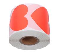 500pcs Red Heart Thermal Printer Labels Paper Sticker Rolls | Self Adhesive, Print Finish, Stable Coating, for Cold Chain Logistics and Warehouse Operations