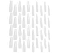 500pcs Removable Long Fake Nails Full Cover ABS for Fingers | Ballet Coffin Shape, Finish, Pack, Home DIY and Professional Salon Use