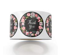 500pcs roll Cute Flower Thank You Series Round Sticker Seal Labes DIY Decorative Gifts Package Labels for School Stationery Supplies