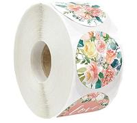 500pcs/roll Flower Stickers Rolls Labels Gift Tags for Wedding Party Mothers' Day Scrapbooking Envelopes Stickers