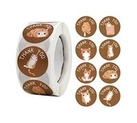 500Pcs / Roll for Creative for Sticker Thank You Sealing Sticker Label 1.0 ' ' Decorative Personalize Packaging Thank You Cards Bulk with Envelopes and Stickers Baby Shower Wedding Small Business