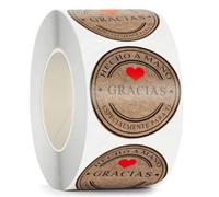 500pcs/Roll Labels Thank You Adhesive Label Kraft Paper Stickers Gift Wraps Decor (Gracias)