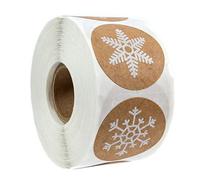 500Pcs/roll Round Christmas Stickers 6 Styles Snowflake Holiday Sticker Cute Lable for Scrapbooking Stationery Sticker Stationery Stickers