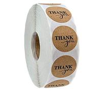 500pcs/roll Round Natural Kraft Thank You Stickers Seal Labels Scrapbooking Decoration Stationery Christmas Stickers for Gifts
