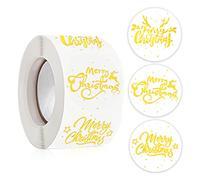 500pcs Round Clear Merry Christmas Stickers Thank You Card Box Package Label Sealing Wedding Stationery Envelope Decor Christmas for Envelopes