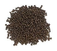 500PCS Round Crimp Beads, 2mm Metal Spacer Loose Beads Metal Clamp Ends Tiny Stoppers Small Bead for Bracelet Jewelry Necklace Making Craft DIY (Bronze)