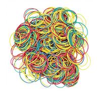 500pcs Rubber Bands Coloured Elastic Bands File Folder Elastic Rubber Bands Stationary Thick Strong Elastic Stretchable Bands for School Home Office Supplies Industrial Crafts DIY 38mm