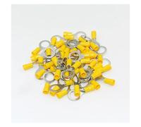 500PCS RV5.5-5 12-10AWG #10 Yellow Ground Ring Heat Shrink Electrical Wiring Crimp Terminal Connectors