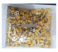 500pcs RV5.5-5 yellow 12-10 AWG 4-6mm Pre Insulated Ring Terminal Round Type Wire Connector