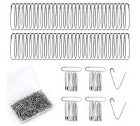 500pcs Safety Pins, 0.94 Inch Silver Small Strong Quilting Hijab Pins without Loop Sewing Arts Accessories for Handmade Clothes Crafting Quilting Knitting Sewing Tag Trim Fastening Steel Clip (Silver)