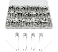 500Pcs Safety Pins 1.5 Inch/38mm,Medium Silvery Safety Pins Heavy Duty Durable Rust-Resistant Nickel Plated Bulk Safety Pin for Clothes DIY Crafts Sewing Jewelry Making