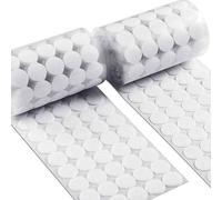 500PCS Self Adhesive Dots, Hook & Loop Dots, Double Sided Hook and Loop Tapes, Waterproof DIY Stickers Crafts Dots Round Pads, for Home School Office (250 Pairs White)
