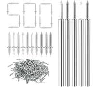 500Pcs Skirting Board Nails,Double Headed Skirting Snails, Double-Head Skirting Thread Seamless Nails, Invisible Security Screws Skirting Line Nails for Wood Furniture, Home Improvement and DIY