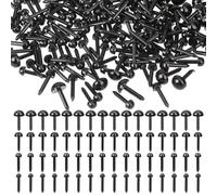 500PCS Small Safety Eyes for Crocheting, Plastic Doll Eyes Mini Stuffed Crochet Eyes 3mm 4mm 5mm 6mm Black Eyes for Crochet Animals Needle Felting Bears Stuffed Doll and Plush Animal (Various Sizes)