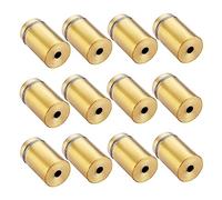 500PCS Stainless Steel Hollow Brushed Gold Advertisement Nails Screws Sign Billboard Glass Standoff Pins Fastening Hardware(25X30mm)