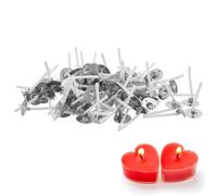 500Pcs Tea Light Candle Wicks, 1.02 inch Pre-Waxed Wick with Base, Pre-Waxed Tealight Wicks for Soy Wax Candle Making
